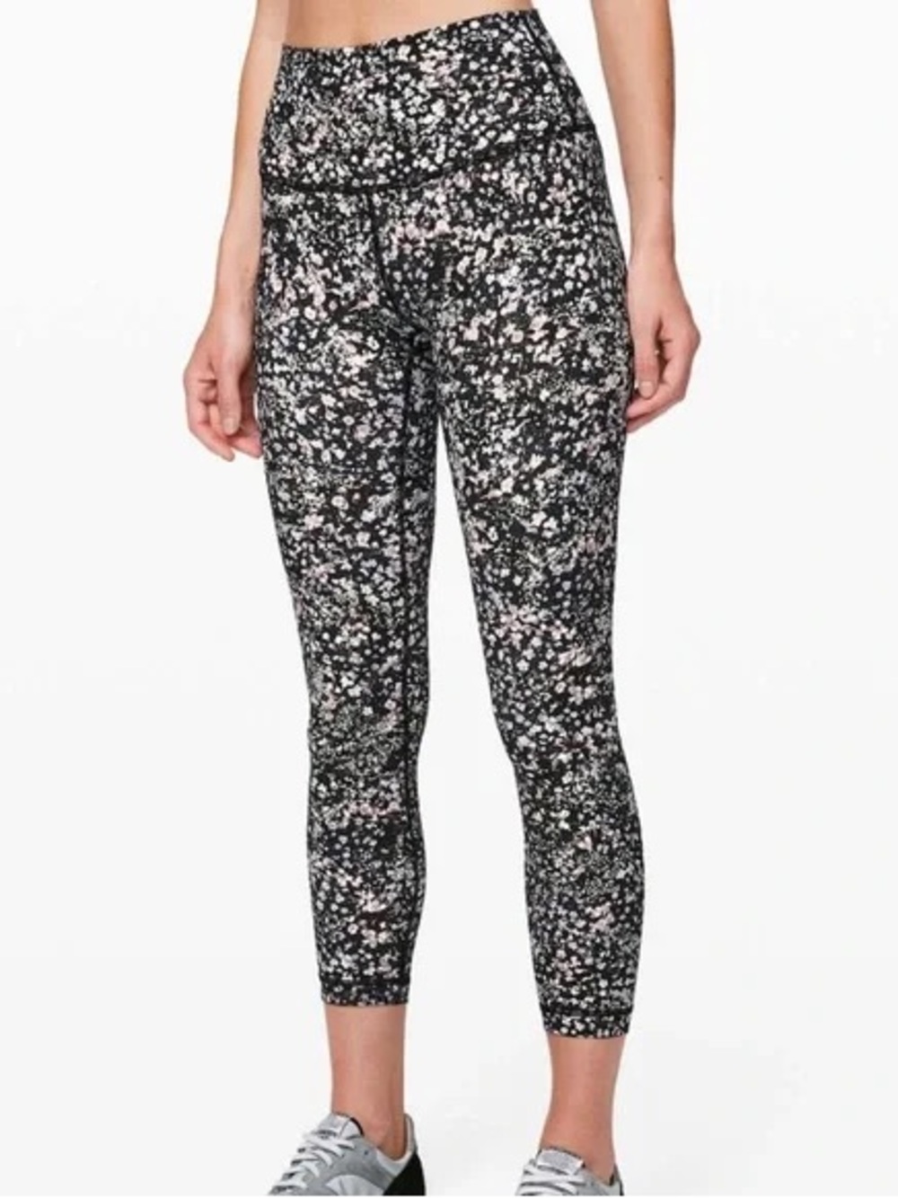 lululemon athletica Black Floral Print leggings